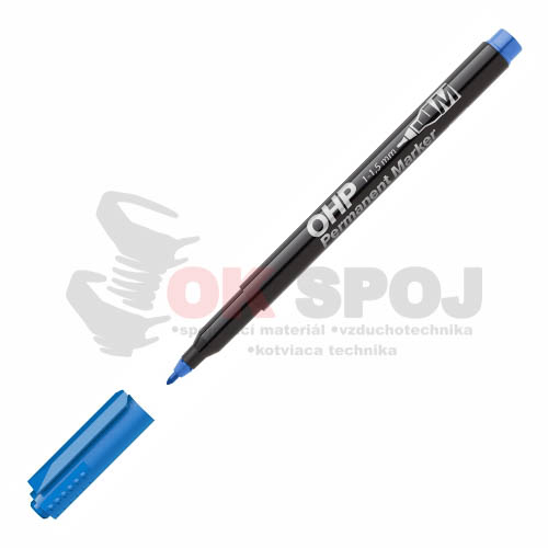 Permanentný OHP popisovač M D10, modrý