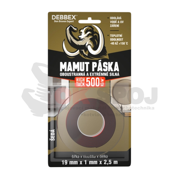 Obojstranná páska MAMUT 19x1x2,5 m